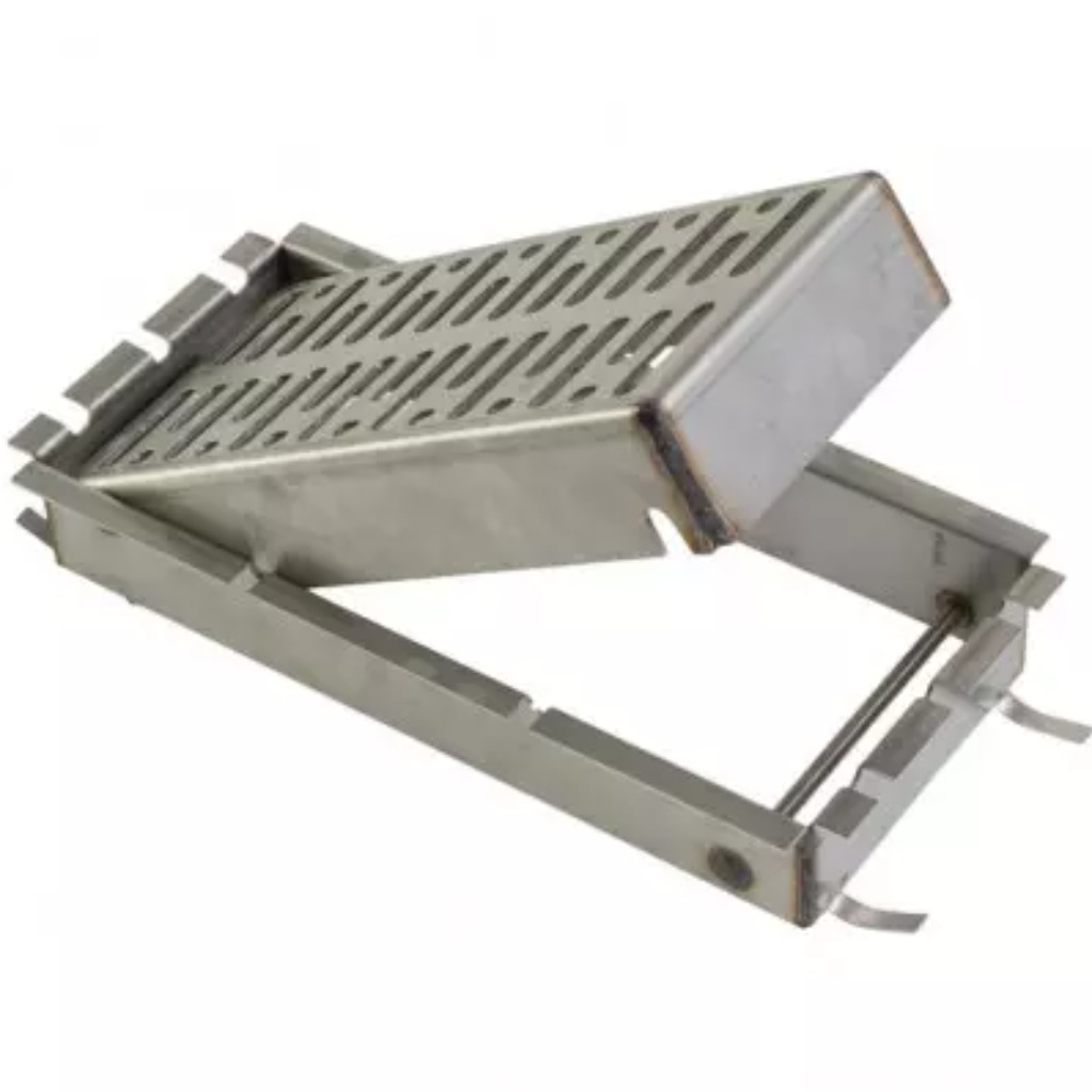 Registre ACO Funki en acier inoxydable 38,5 x 18,5 cm pour le nettoyage des cases de mise bas 