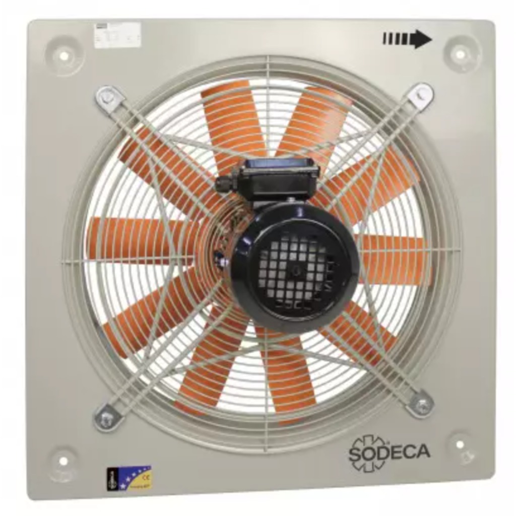 Ventilador Sodeca HC monofásico helicoidales murales
