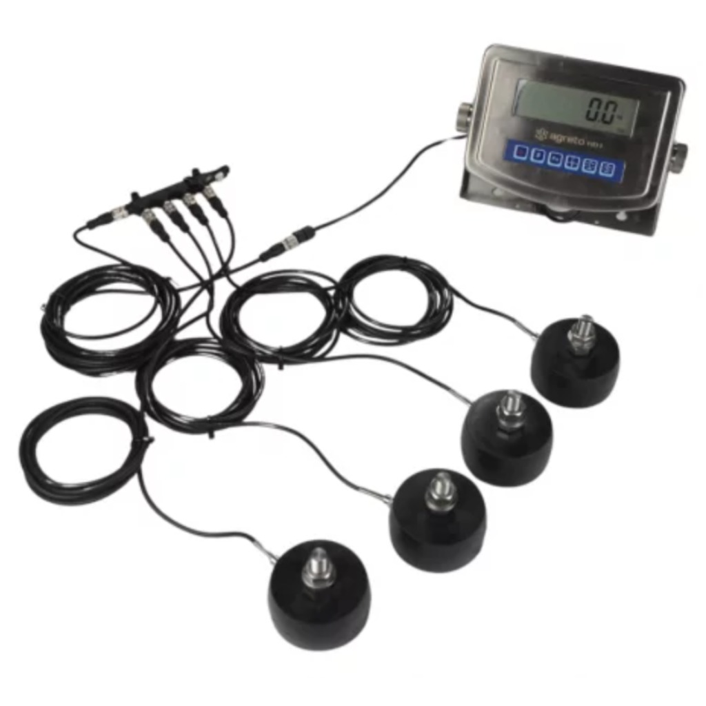 Kit bilancia Agreto HD1: 4 piedi di pesatura da 1 t con display